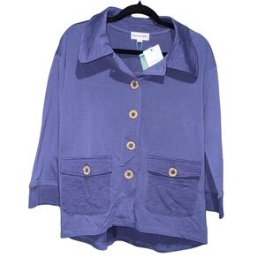 Neon Buddha Blue Shacket NWT